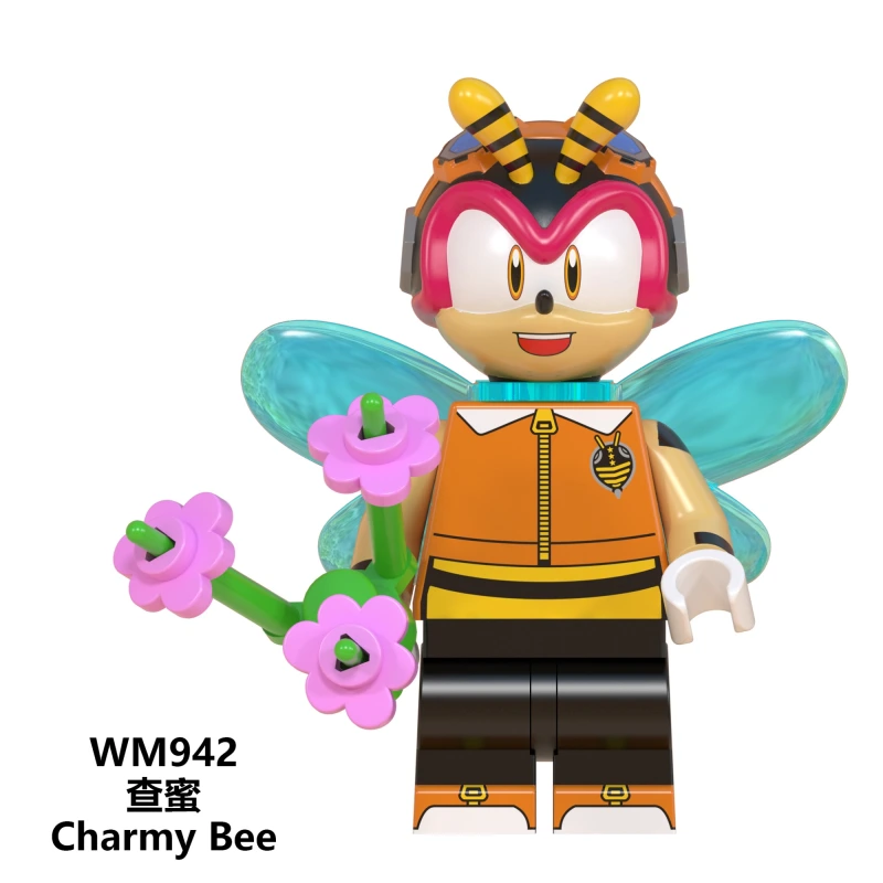 WM6087 New Sonic Cartoon Ray Cream the Rabbit Tikal Dr. Eggman Mini Action Model Building Block Figures Gift For Children Toys