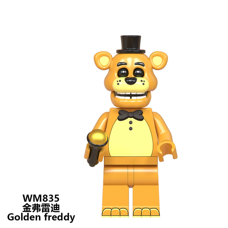 WM6074 Five Nights at Freddy Chica Bonnie Foxy Freddy Golden Freddy Building Blocks Gifts Children Toys