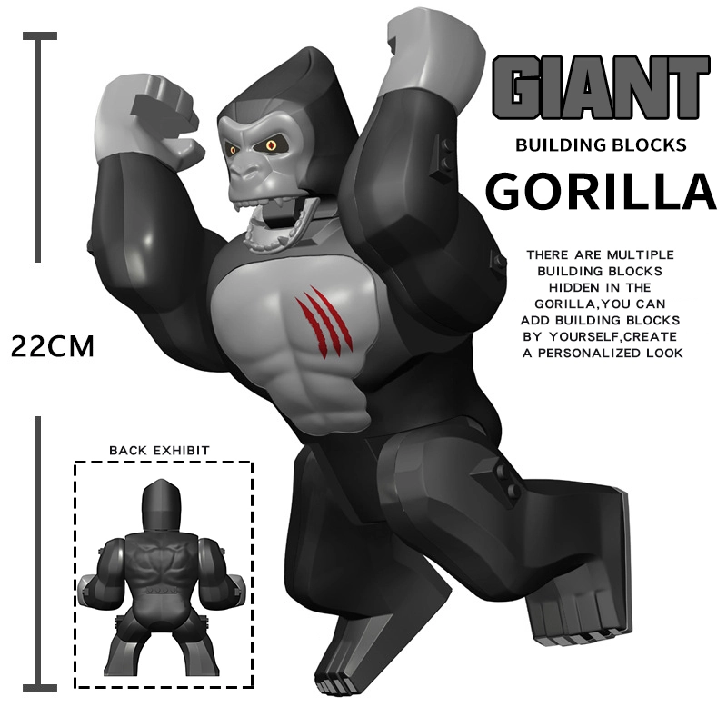 Huge Gorilla Building Blocks Beast King Kong Stitching Building Blocks Gorilla Big Block Figure Toy Gift MG1133 MG1134