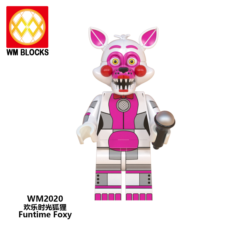 WM6097 New Five Nights At Freddy Adventure Game Ballons Boy Endo Funtime Foxy Bonnie Lolbit Mini Building Blocks Figures Kid Toy