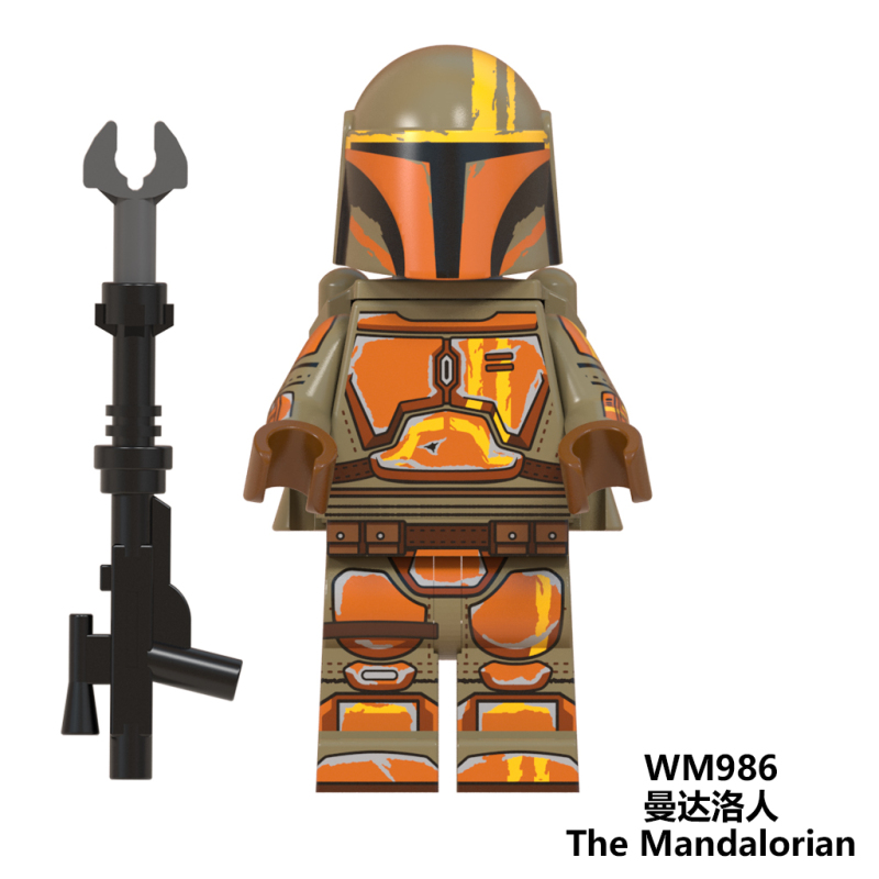 WM6092 New Star Bricks the Mandalorian with Baby Yoda Mini Building Block Figures Kids Toys