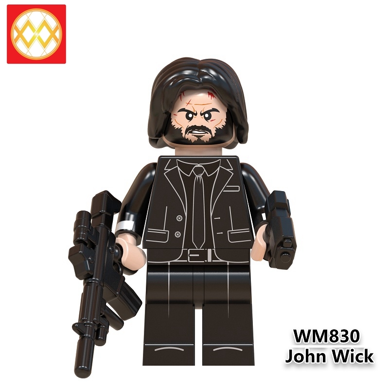 WM830 Super Hero TV Movie John Wick with Gun Weapons Lerning Model Mini Building Blocks Action Figures For Christmas Kids Toys