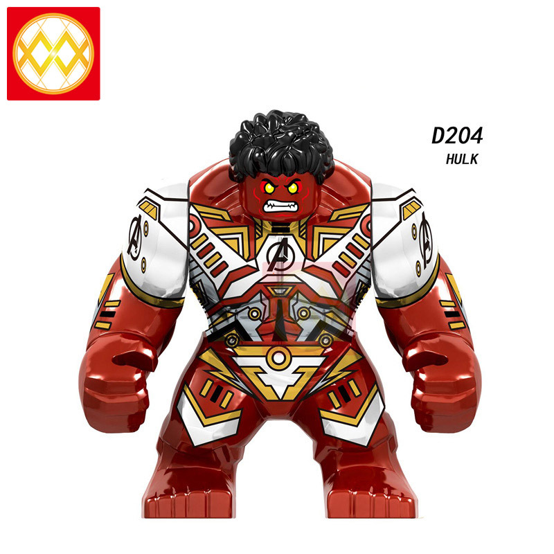 D202 203 204 210 211 Marvel Hero Series Hulk Red Hulk Black Panther Single Adult Assembled Building Block Toy