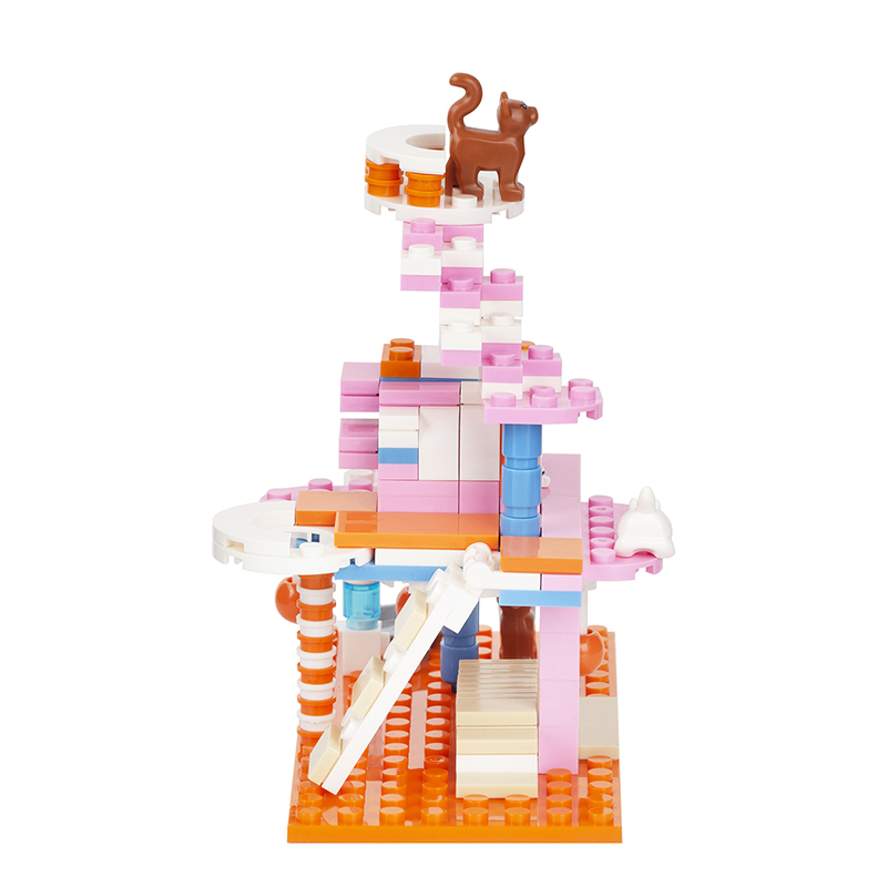 MOC1023 City Series Cat Climbing FrameBuilding Blocks Bricks Kids Toys for Children Gift MOC Parts
