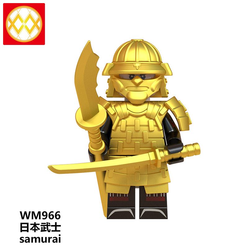 WM6090 Japanese Samurai Super Heroes Soldier Army Mini Bricks Action Model Figures Wars Building Blocks Toys for Children