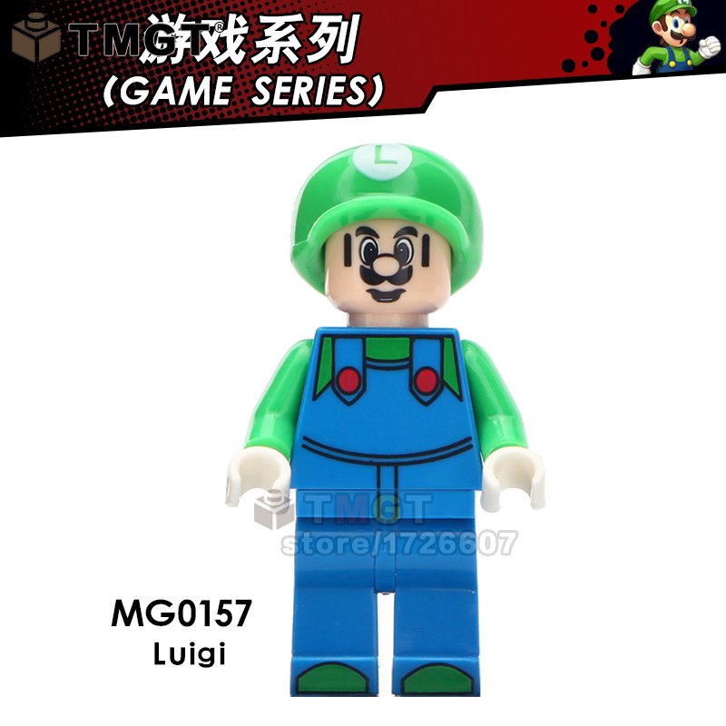 MG0156 MG0157 Super Mario Luigi Wario Waluigi Mario Bros Hot Sale Game Figures Birthday Gifts Building Blocks Kids Toys