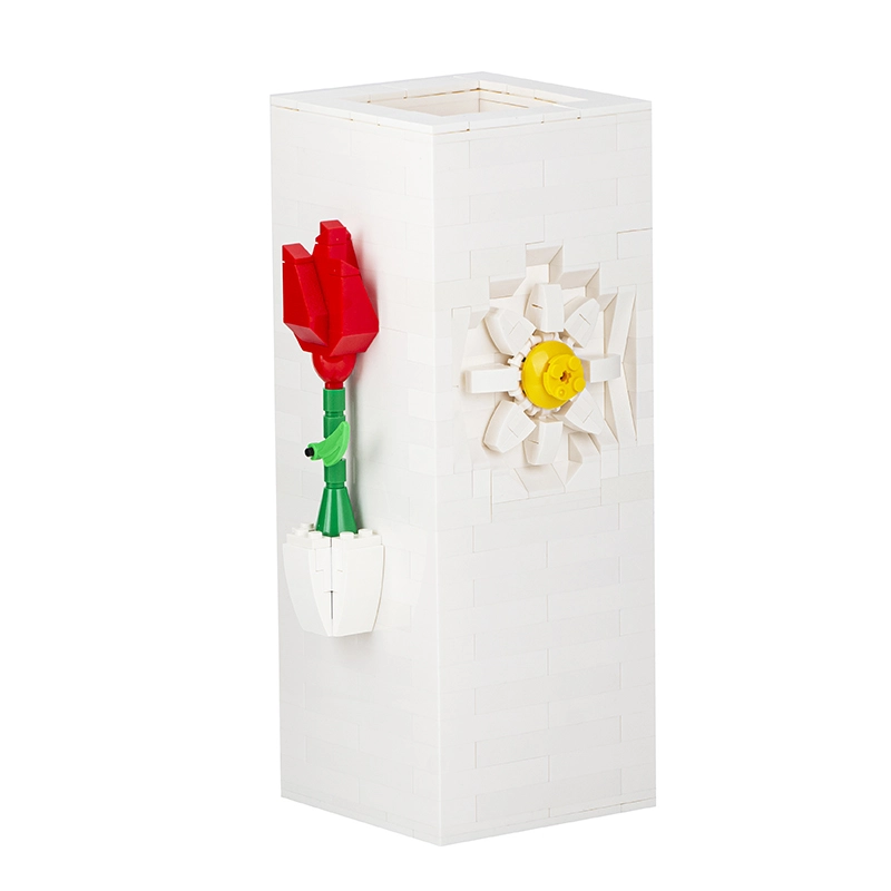 MOC1042 City Series Rose Sunflower Vase Building Blocks Bricks Kids Toys for Children Gift MOC Parts