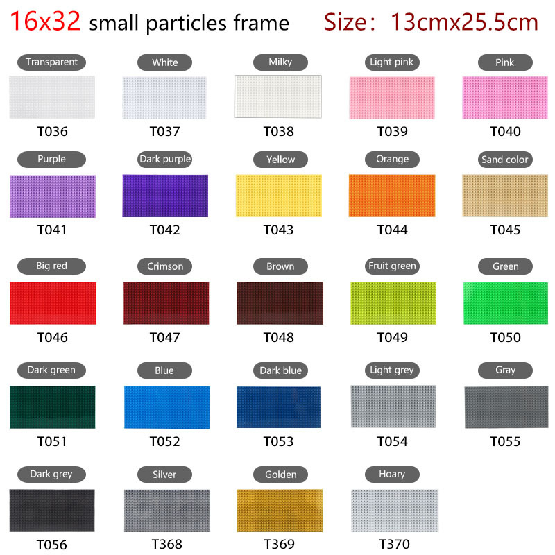 16*32 Dots Classic Base Plates for Small Bricks Toy City Construction Baseplates Board Building Blocks Base Plate Kids Toys Gift