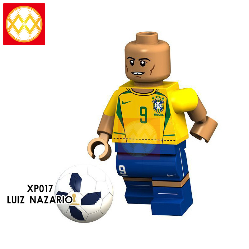 XP013-020 sports star Ronaldo Messi Neymar Beckham Luiz Nazario De Bruyne Modric Cavani Building Blocks Kids Toys