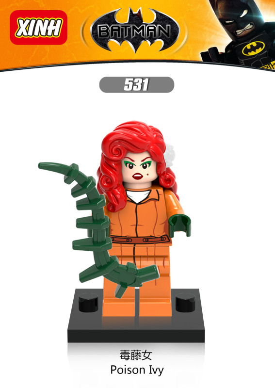 X0150 DC Superhero Poison Ivy Catwoman Calendar Man Double Face Harley Quinn Riddler Frozen Man Joker Building Blocks Kids Toys