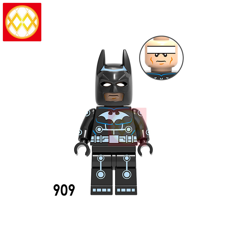 X0198 Super Heroes Batman Robin Nightwing Condiment King Harley Quinn Black Vulcan Magic Dog Superman Father Building Blocks Kids Toys