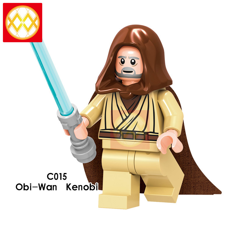 C015- C022 Obi-Wan Kenobi Emperor's Royal Guard Stormtrooper Darth Vader Jar Jar Binks Han Solo Chewbacca Finn Building Blocks Kids Toys
