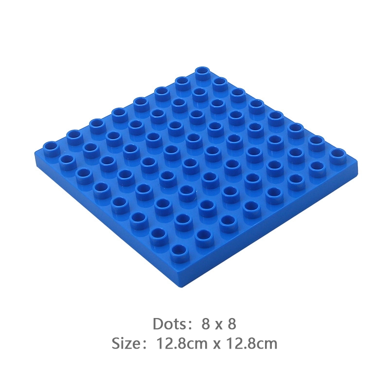 8*8 Dots 12.8*12.8cm Solid Color large Particle Base Plate High quality Bricks Compatible Figure DIY Building Blocks Kids Toys for children Gifts