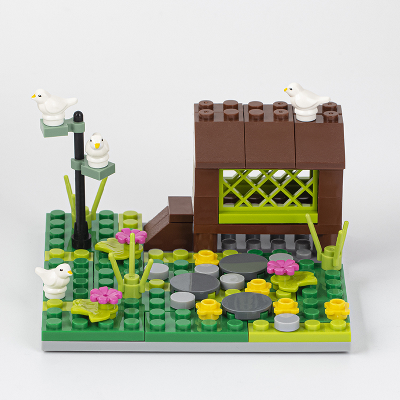 MOC0060 Farm Series Aviary Accessories Home Decoration Building Blocks Bricks Kids Toys for Children Gift MOC Parts