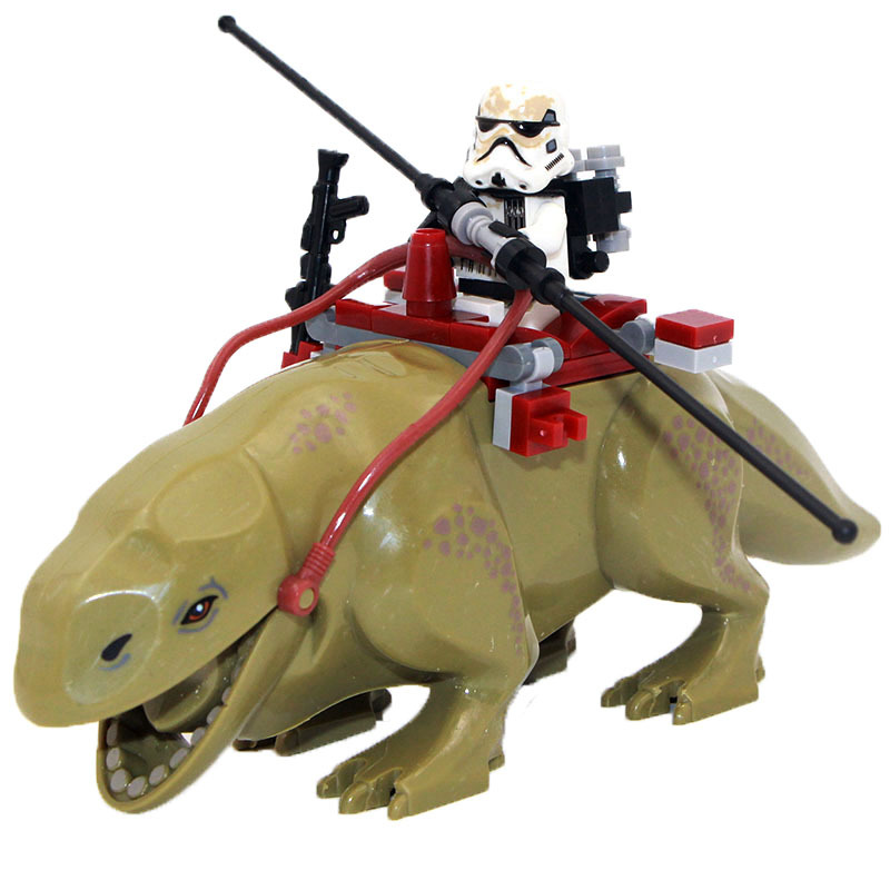T143 Star Wars Dewback With Stormtrooper Action Figure Building Blocks Kids Toys