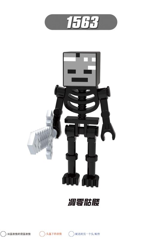 X0294 Minecraft Redstone Cube Creeper  Big Zombie Wither Skeleton Chicken Blaze Pig Wither Building Blocks Kids Toys