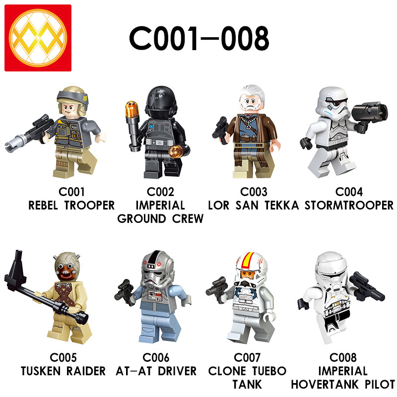 C001-008 REBEL TROOPER IMPERIAL GROUND CREW LOR SAN TEKKA STORMTROOPER TUSKEN RAIDER AT- AT DRIVER CLONE TUEBO TANK IMPERIAL HOVERTANK PILOT Building