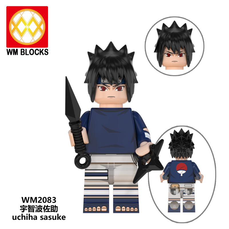 WM6105 Anime Action Figures Uzumaki Uchiha Obito Sasuke Kakashi Sasori Anime set Model Building Blocks children diy Toys