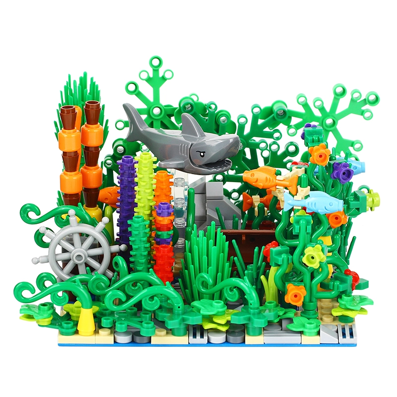 MOC3011 Underwater World Model Compatible Fish Plants Bricks Assembly Building Blocks Kids Toys