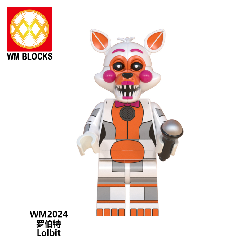 WM6097 New Five Nights At Freddy Adventure Game Ballons Boy Endo Funtime Foxy Bonnie Lolbit Mini Building Blocks Figures Kid Toy