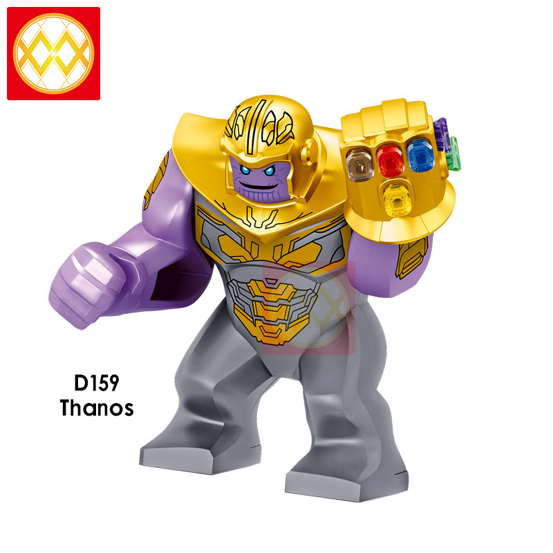 D157-164 The Avengers Captain Marve Nebula Thanos Outrider Chitauri Thor Hawkeye Rocket Building Blocks Kids Toys