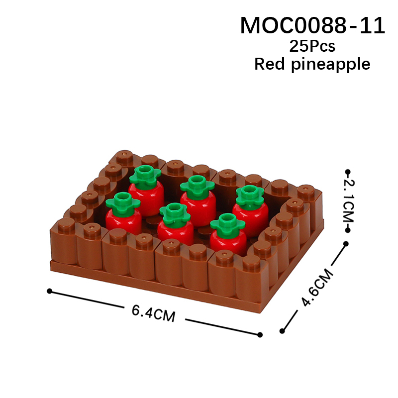 MOC0088 City Series Decoration Flowers Fruit and Vegetable Fields Building Blocks Bricks Kids Toys for Child