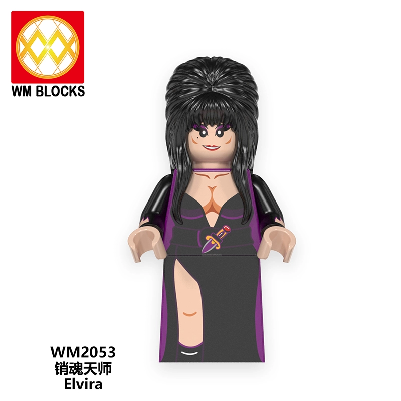 WM6101 Halloween Horror Mini Action Figures Chainsaw Killer Sam Jason Elvira Pyramid Head Building Blocks Gift Toys For Children