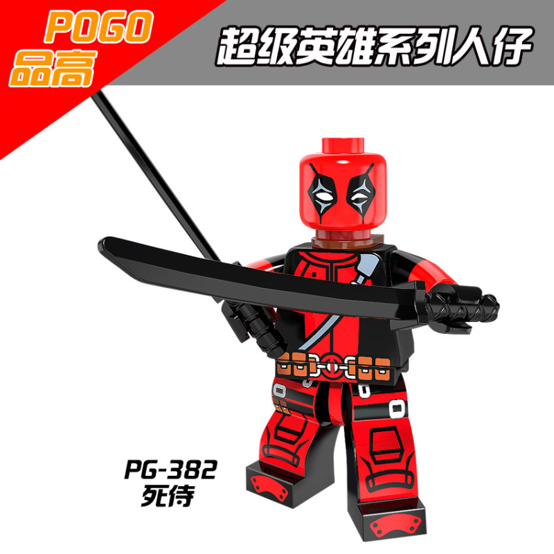 PG8093 Movie Series Super Hero Bane Wolverine Deadpool Captain America Batman Miss America Action Figure Building Blocks Kids Toys