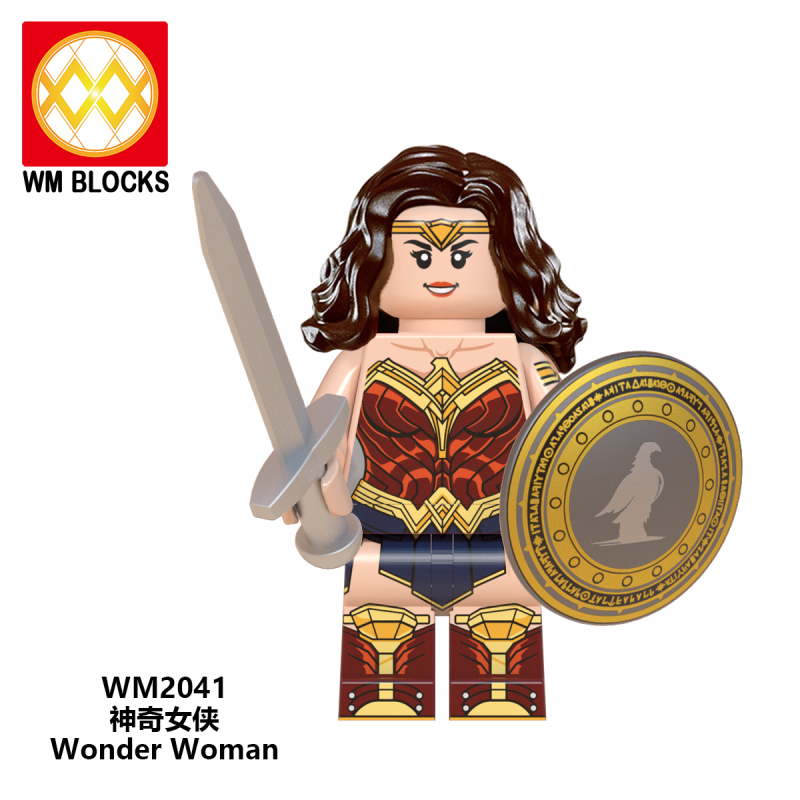 WM6100 Hot New Wonder Woman With Wings Diana Steve Trevor Cheetah Maxwell Lord Action Building Blocks Kids Toys WM2041 WM2043