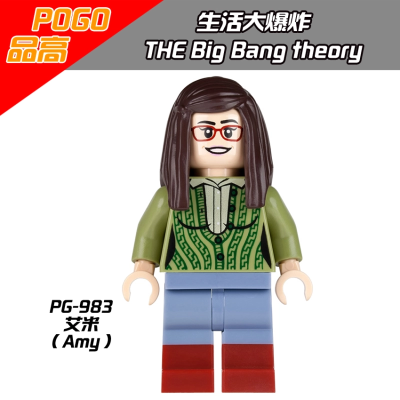 PG8025 TV Sitcom Sheldon Leonard Rajesh Howard Penny Amy Bernadette Action Figure Building Blocks Kids Toys