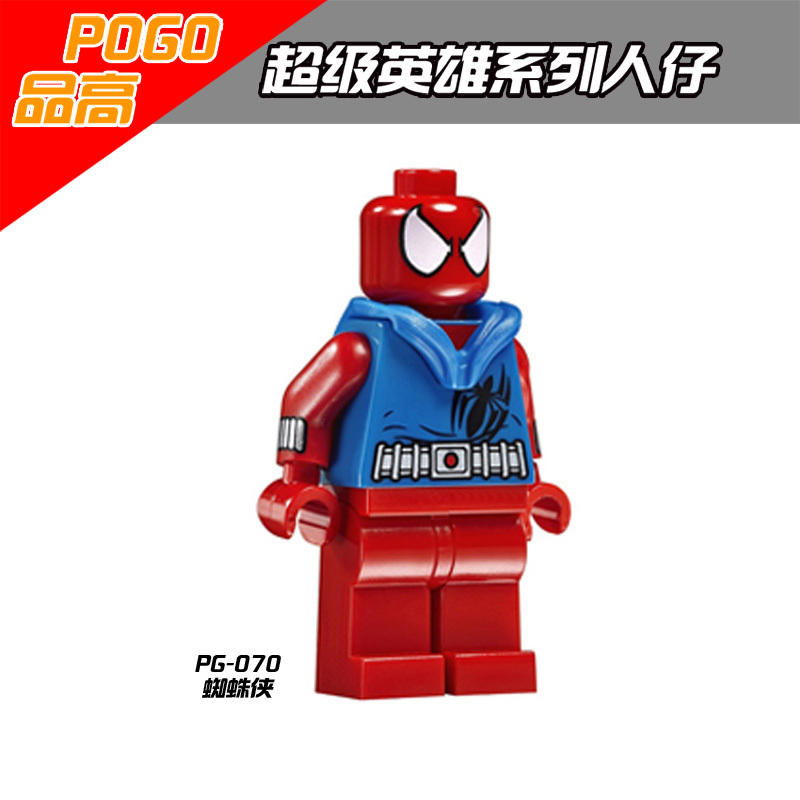 PG8017 Marvel Super Hero Movie Captain America Spider Man Kraven Scorpion Azazel Sandman Stan Lee Action Figure Building Blocks Kids Toys