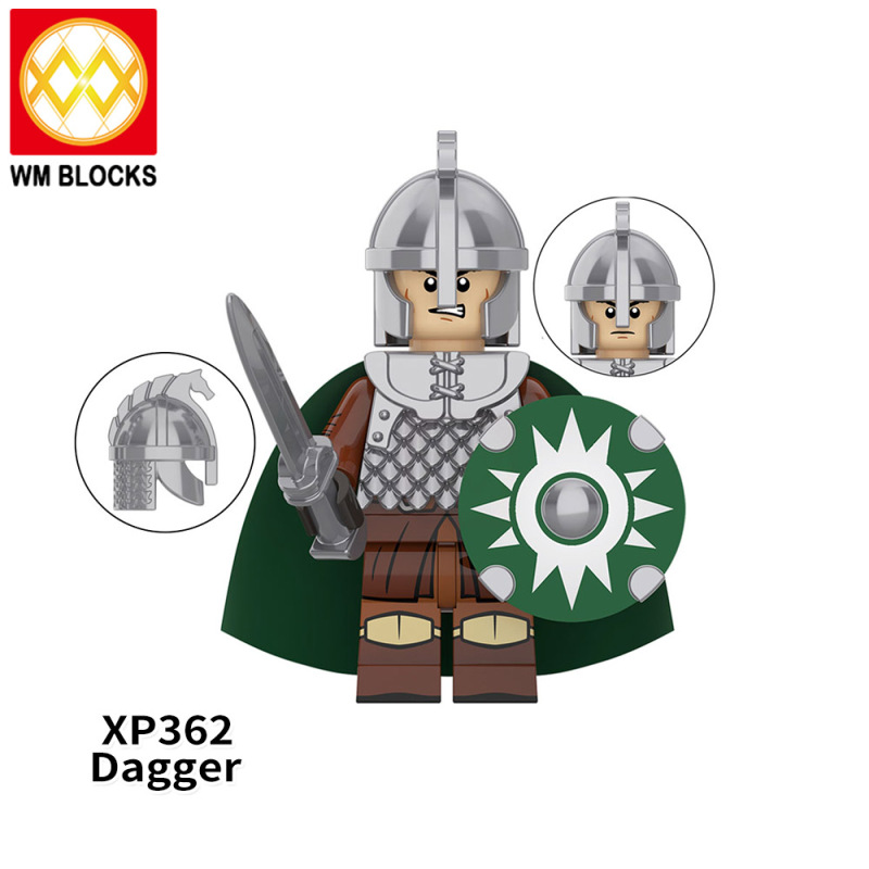 KT1046 Royal Axe Guard Sword and Shield Hand Royal Lance Guard Archer Shield Axe Royal Gun Guard Throwing Axe Dagger Building Blocks Kids Toys