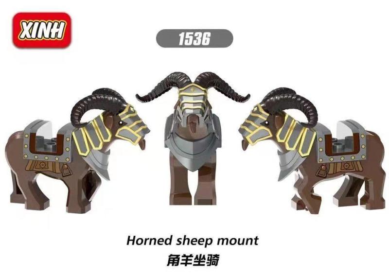 XH1536 famous movie horn sheep mount Building Blocks Kids Toys toys for children
