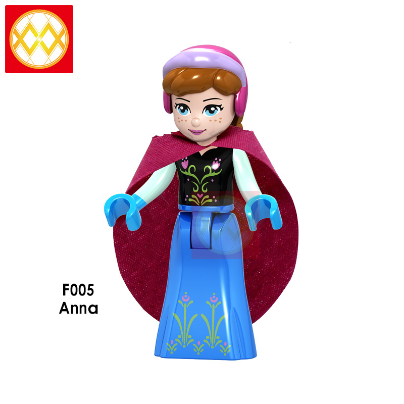 F002-009 Bella Beast Mulla Anna Elsa Cinderella Building Blocks Kids Toys