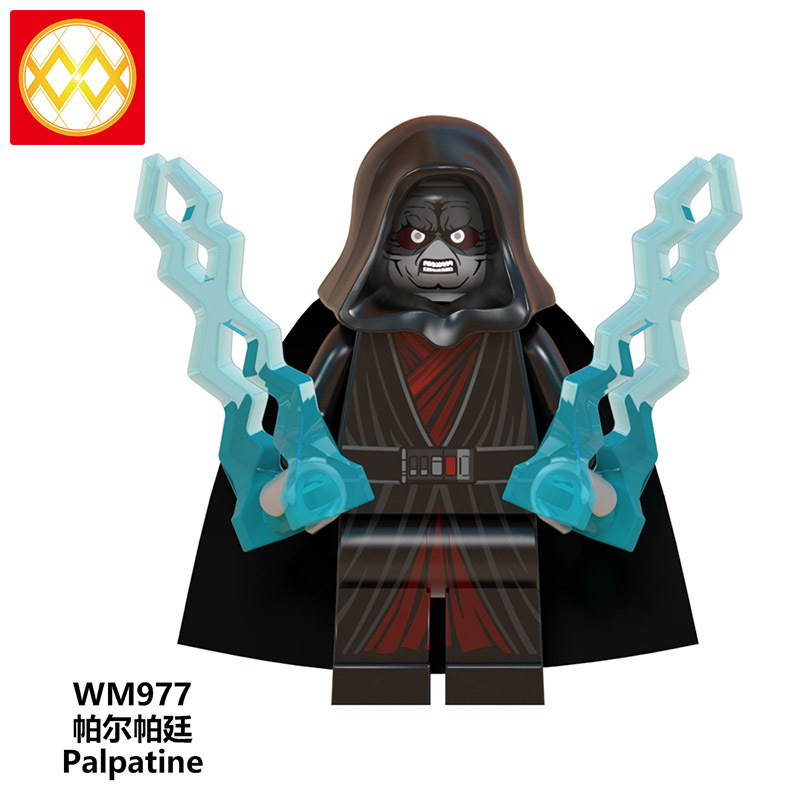 WM6091 Mandalorian Palpatine C-3PO Baby Yoda Skywalker Obi-Wan Han Solo Plastic Mini Action Figure Building Blocks Toys