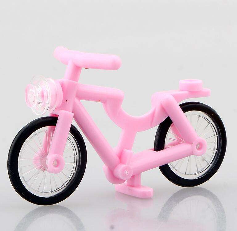 PG8015 Accessories White orange yellow pink black green blue red bicycle Building Blocks Bricks Toys For Children