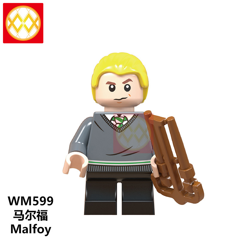 WM6046 Harry Series Potters Moody Trolley Witch Ron Weasley Malfoy Remus John Lupin Susan Bones Action Building Blocks Kids Toy