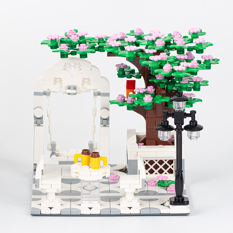 MOC4031 City Series Swing Garden Building Blocks Bricks Kids Toys for Children Gift MOC Parts