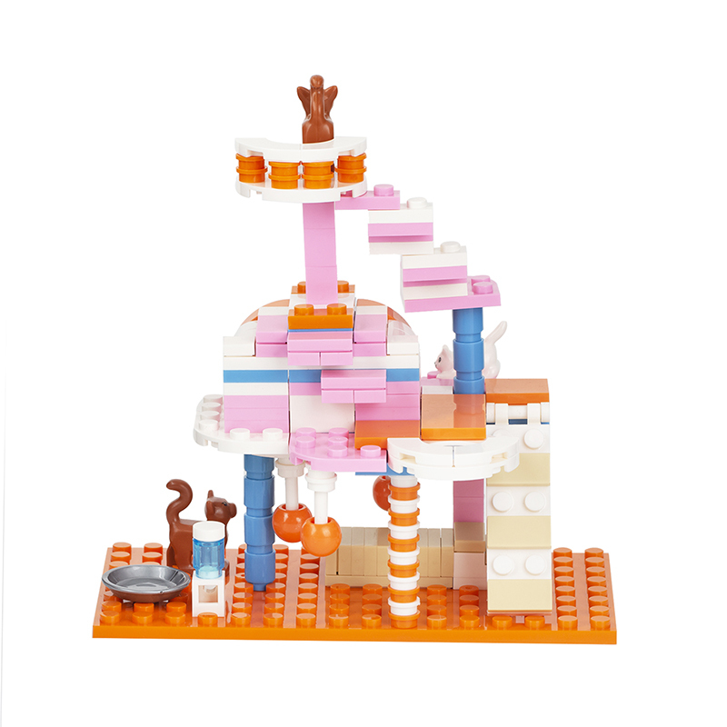 MOC1023 City Series Cat Climbing FrameBuilding Blocks Bricks Kids Toys for Children Gift MOC Parts