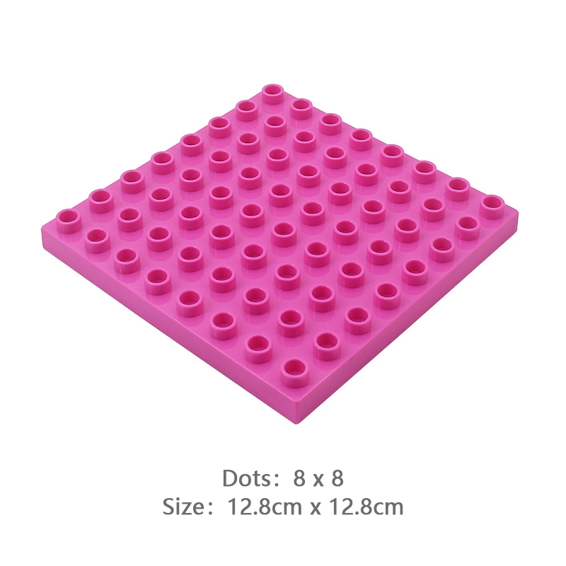 8*8 Dots 12.8*12.8cm Solid Color large Particle Base Plate High quality Bricks Compatible Figure DIY Building Blocks Kids Toys for children Gifts