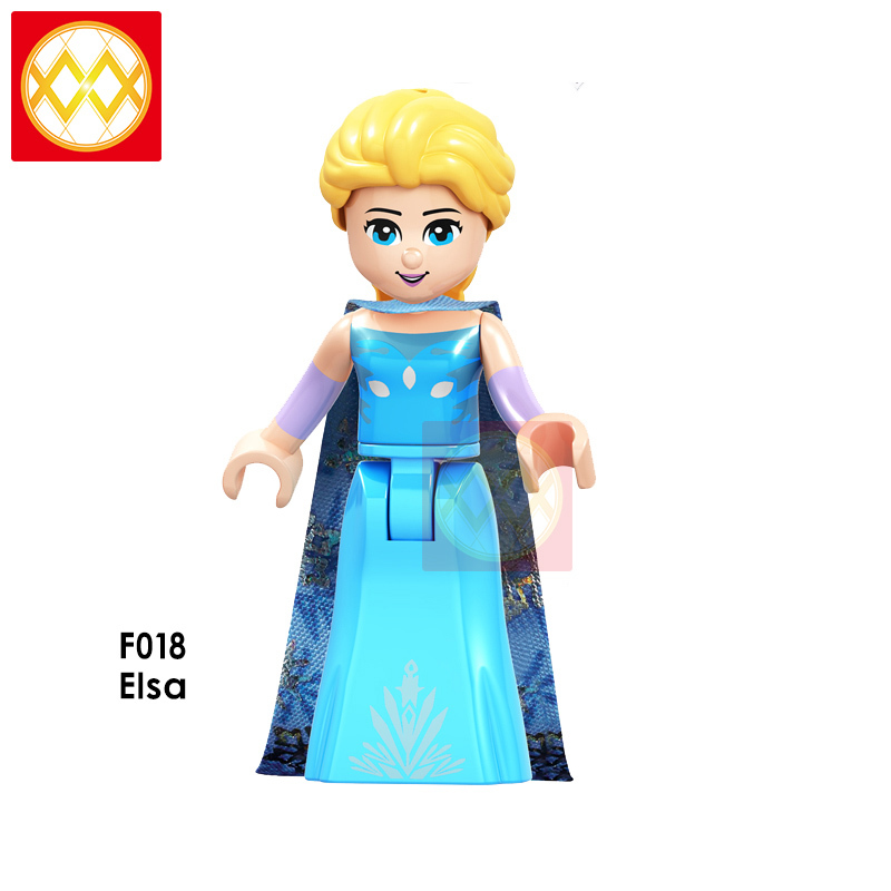 F018-025 Elsa Anna Ariel Aurora Maleficent Ursula Anna Eric Building Blocks Kids Toys