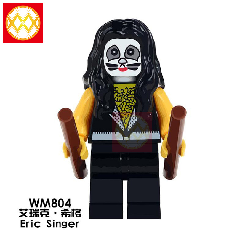 WM6022 Celebrity Tommy Thayer Paul Stanley Keene Simon Eric Higg Compatible Building Block Toys for Kids Educational Toys