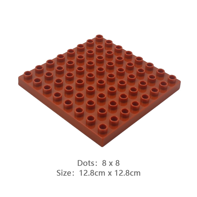 8*8 Dots 12.8*12.8cm Solid Color large Particle Base Plate High quality Bricks Compatible Figure DIY Building Blocks Kids Toys for children Gifts