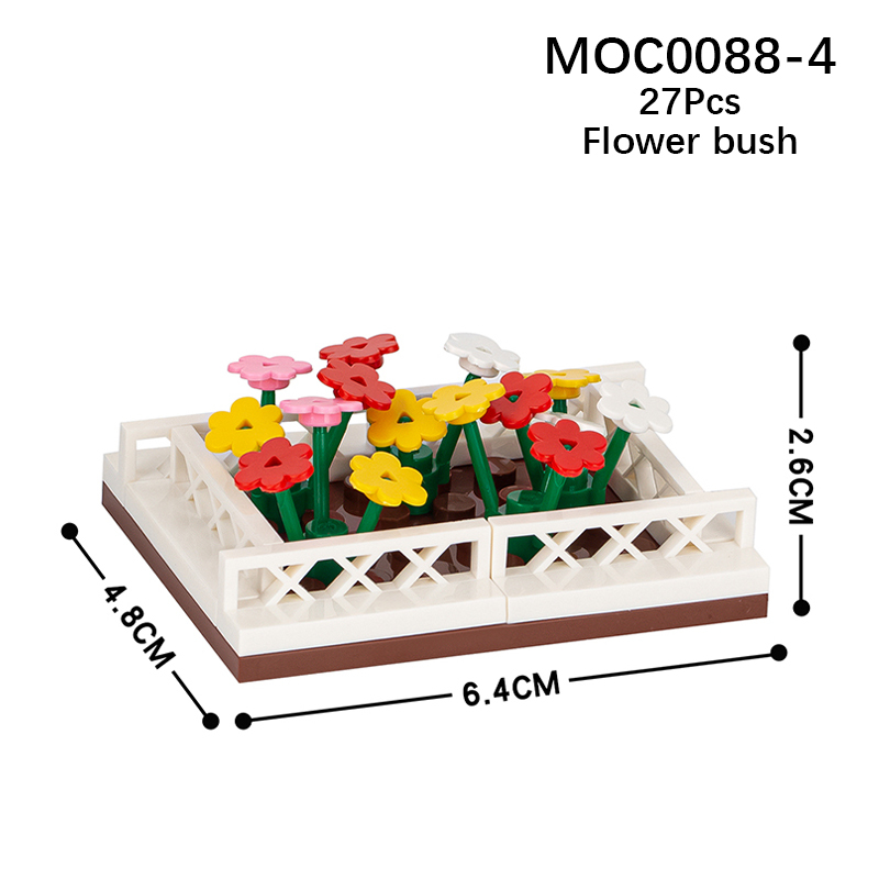 MOC0088 City Series Decoration Flowers Fruit and Vegetable Fields Building Blocks Bricks Kids Toys for Child