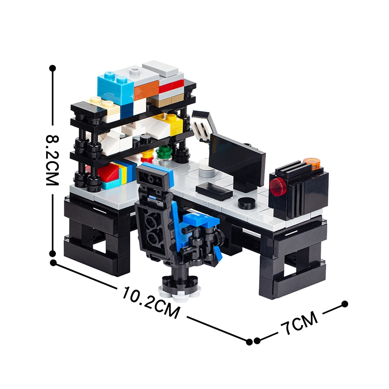 MOC4045 City Series Computer Desk Gaming Table Model Compatible Bricks Assembly Building Blocks Kids Toys