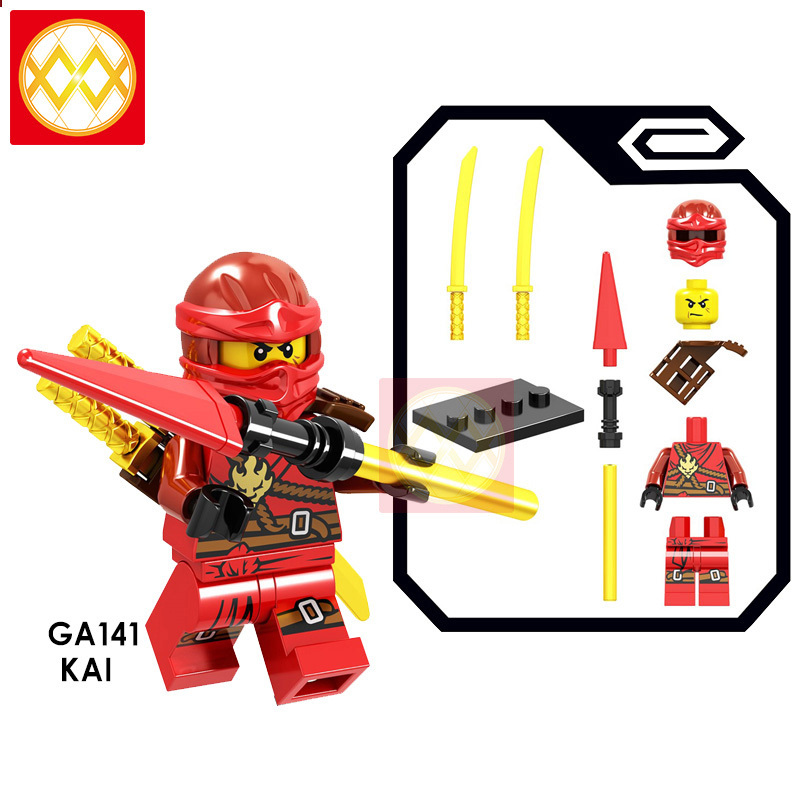 GA137-142 COLE PYTHOR YANG GOLDEN NINJA KAI ZANE Building Blocks Kids Toys