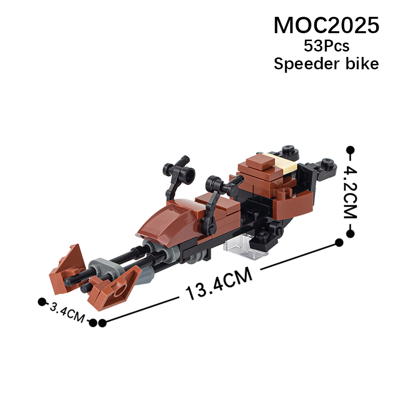 MOC2025 Star Wars 74-Z Speeder Bike Model DIY Educational Toys Buildig Blocks Bricks Kids Toys for Children Gift MOC Parts 