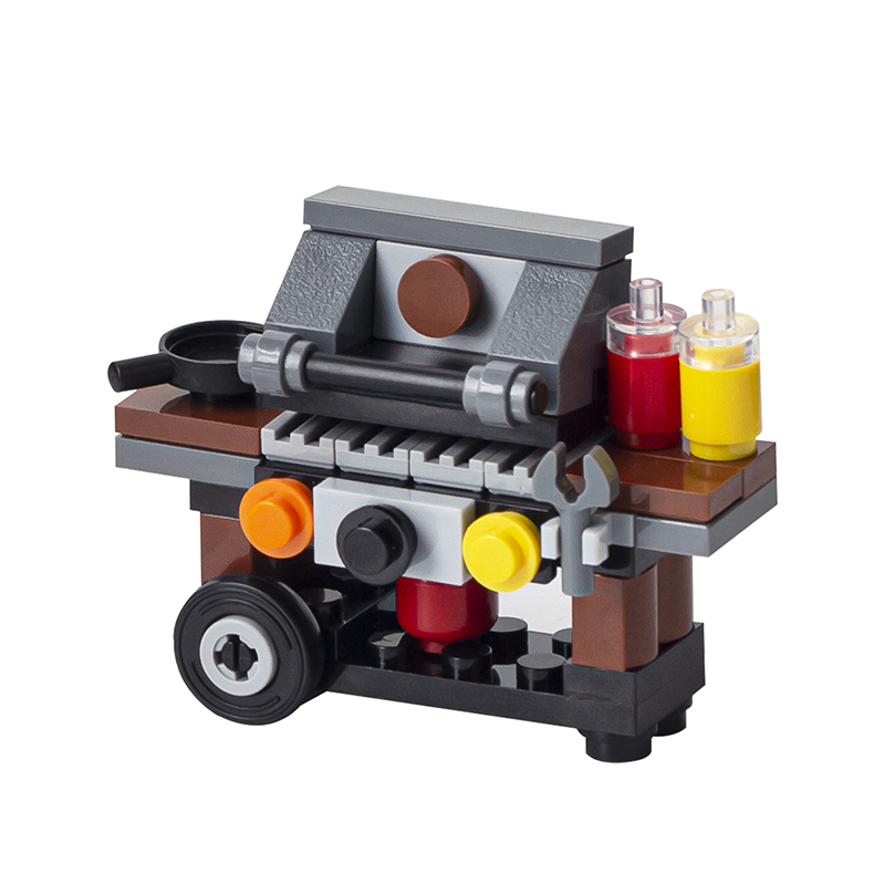 MOC4034 City Series Barbecue Grill Building Blocks Bricks Kids Toys for Children Gift MOC Parts