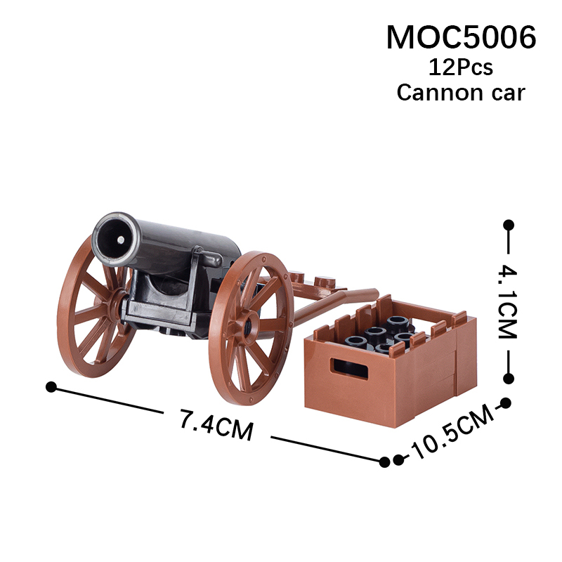 MOC5006 Military Series cannon car Building Blocks Bricks Kids Toys for Children Gift MOC Parts