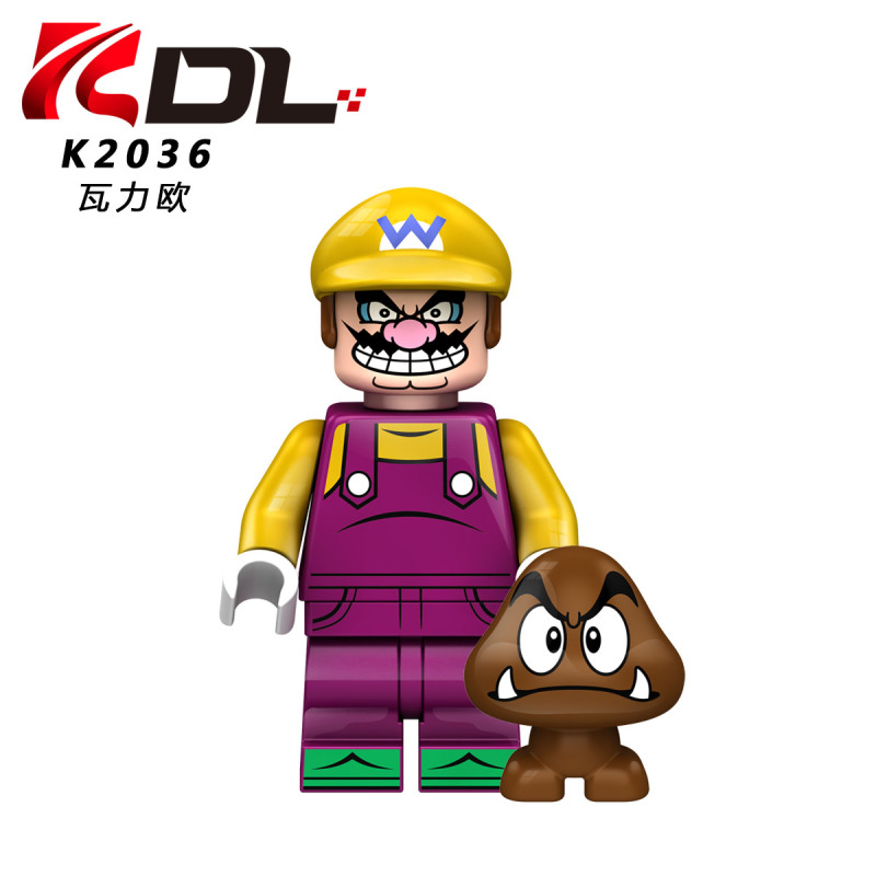 KDL805 Super Mario Luigi Wario Waluigi Mario Bros Hot Sale Game Figures Birthday Gifts Building Blocks Kids Toys